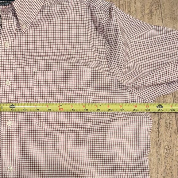 Ralph Lauren LRL Mens 16-32/33 Red White Check Button-Down Dress Shirt Classic - Picture 9 of 10